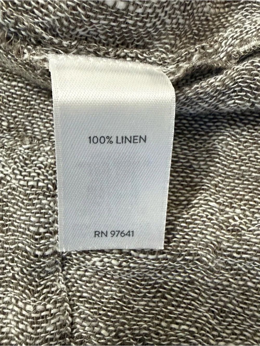 J. Jill Gray-Brown Open-Front Draped Linen-Blend Cape - Picture 6 of 9